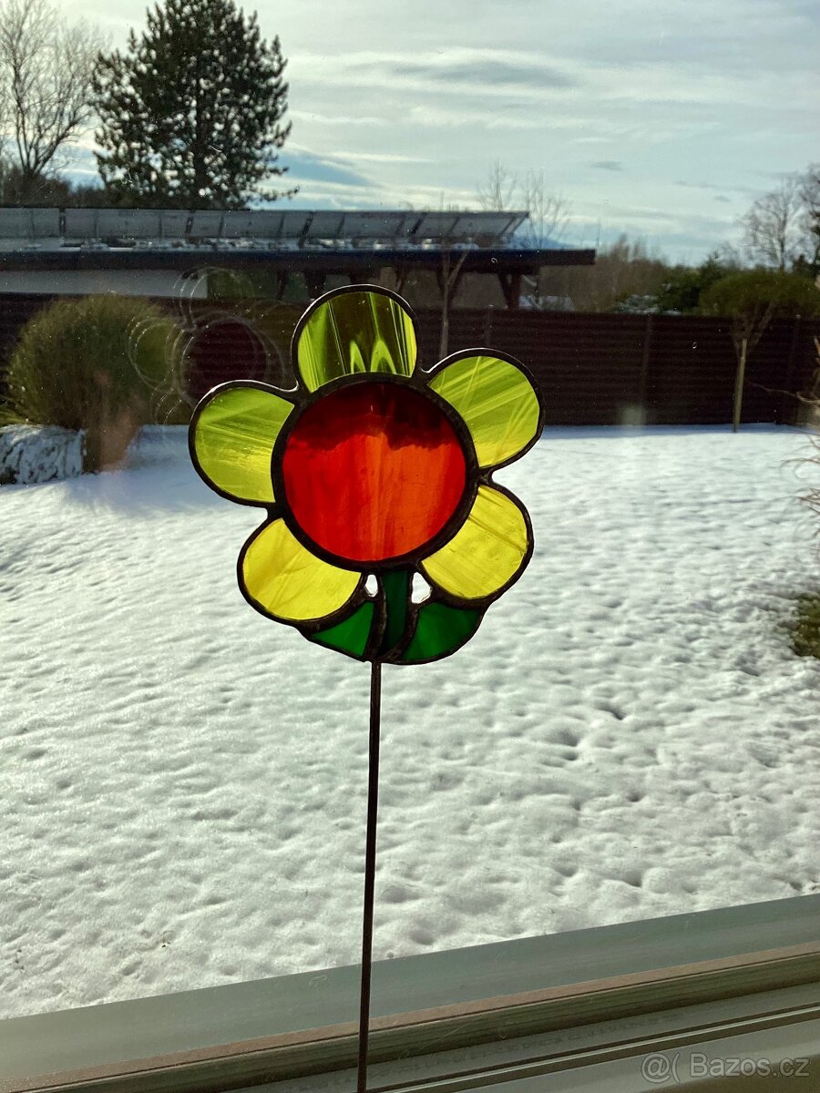 Vitrážový zápich do květináče - 3