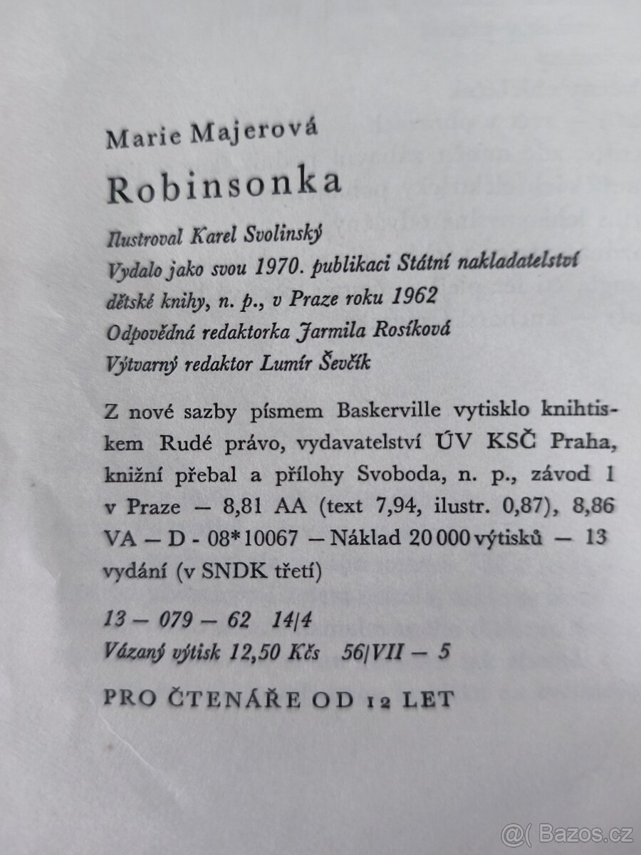 Marie Majerová – Robinsonka (1962) - 3