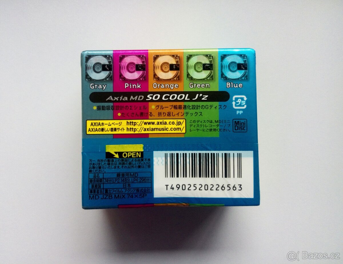 MiniDisc Axia MDJ'z 74 / 5. pack Japan - 3