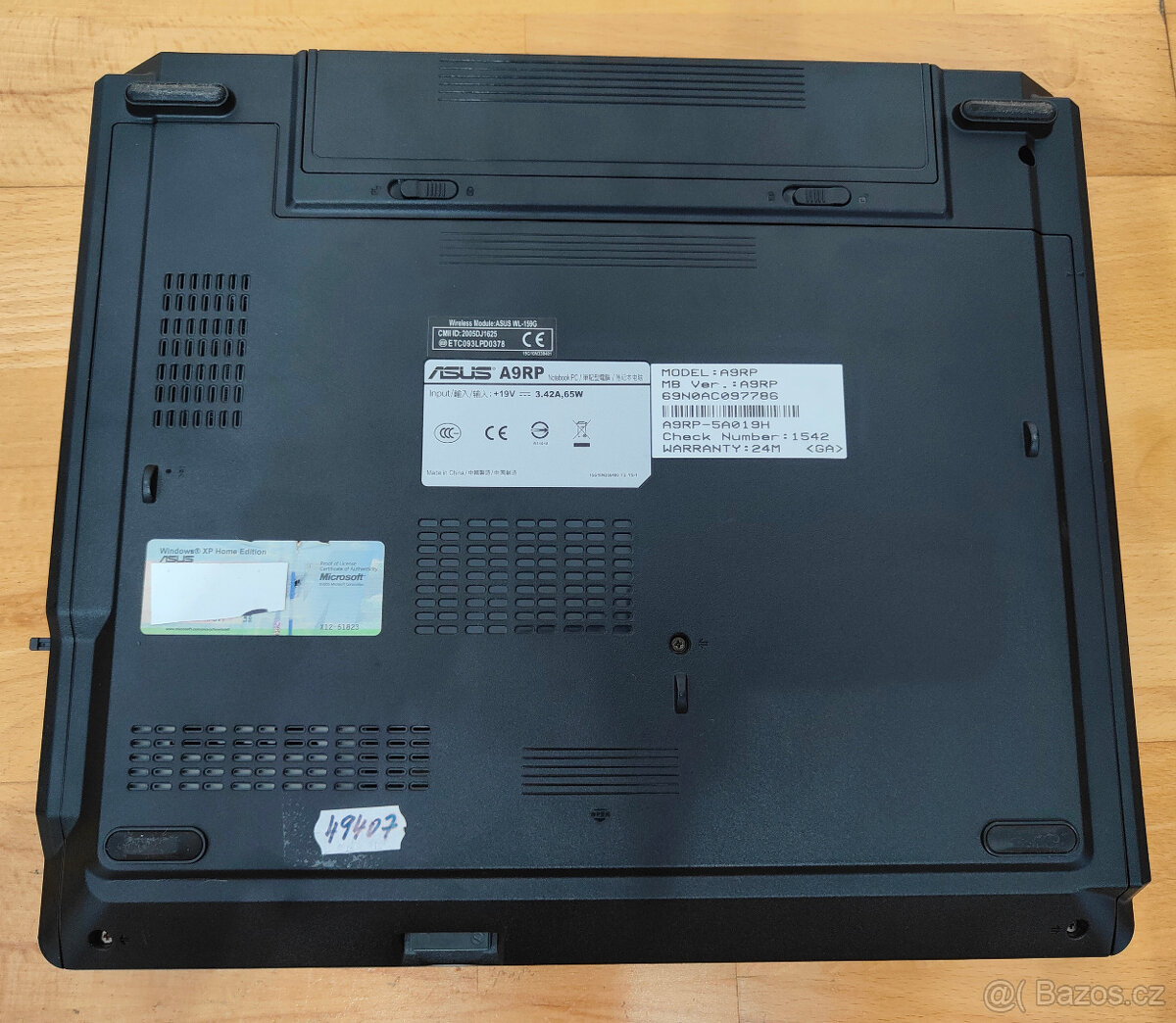 ASUS A9RP – retro notebook na díly / pro sběratele - 3