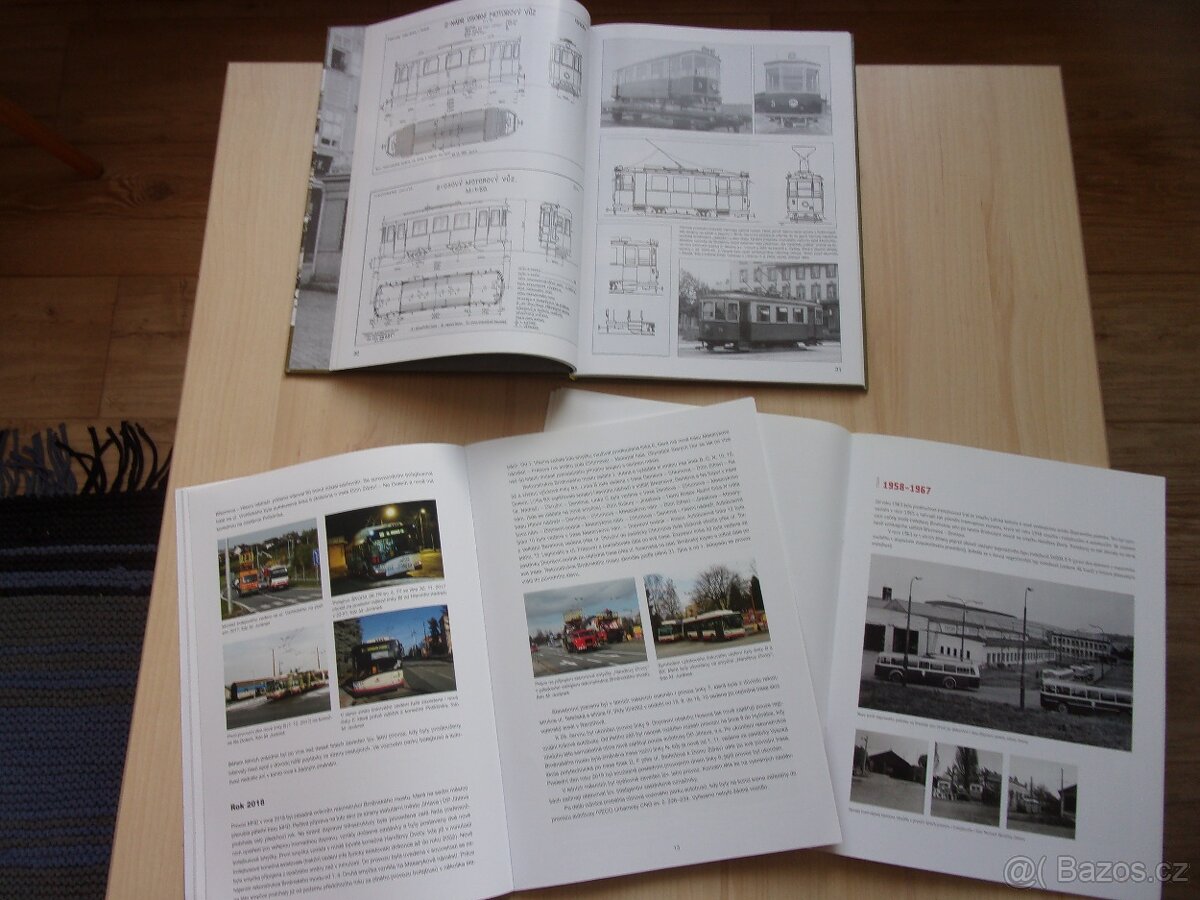 JIHLAVA - 3x KNIHA TRAMVAJE, TROLEJBUSY, AUTOBUSY - 3