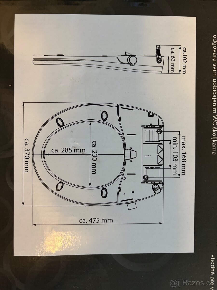 EISL Sprchový nástavec na WC, WC sedátko s bidetovou vložkou - 3