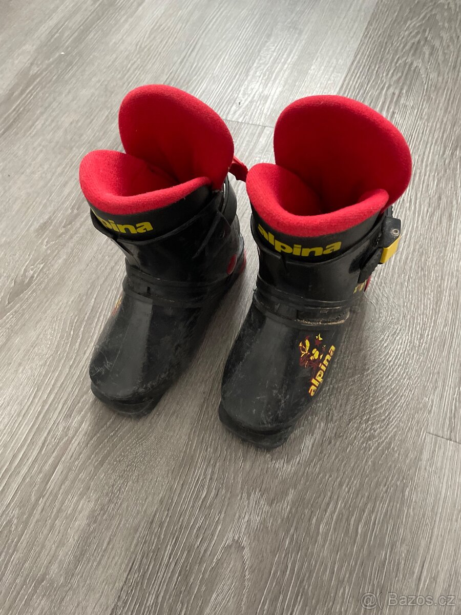 Dětské lyže 80cm + lyžáky 16,5 - 3