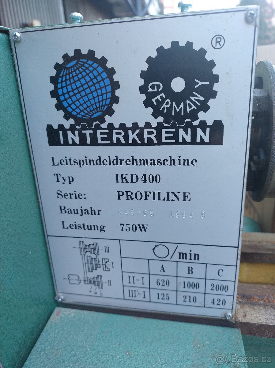 Soustruh Interkrenn IKD 400, stolovy soustruh - 3