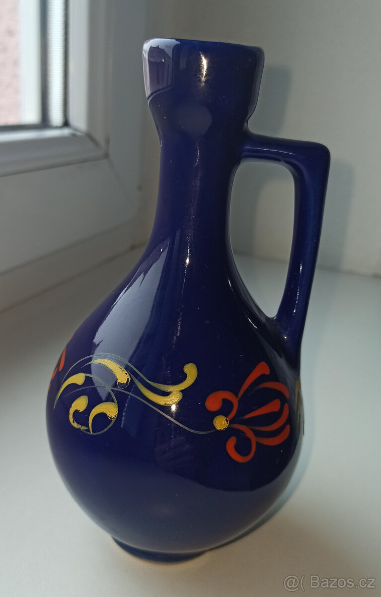 Retro váza kobaltová modř - 3