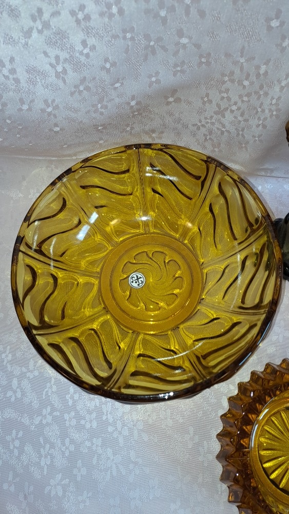 RETRO JANTAROVÉ SKLO UNION ŘÍMSKÁ ČÍŠE - 3