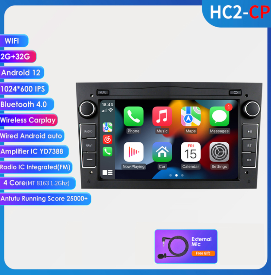 2GB Nové Android Autorádio Opel CarPlay, Astra, Vectra,Corsa - 3