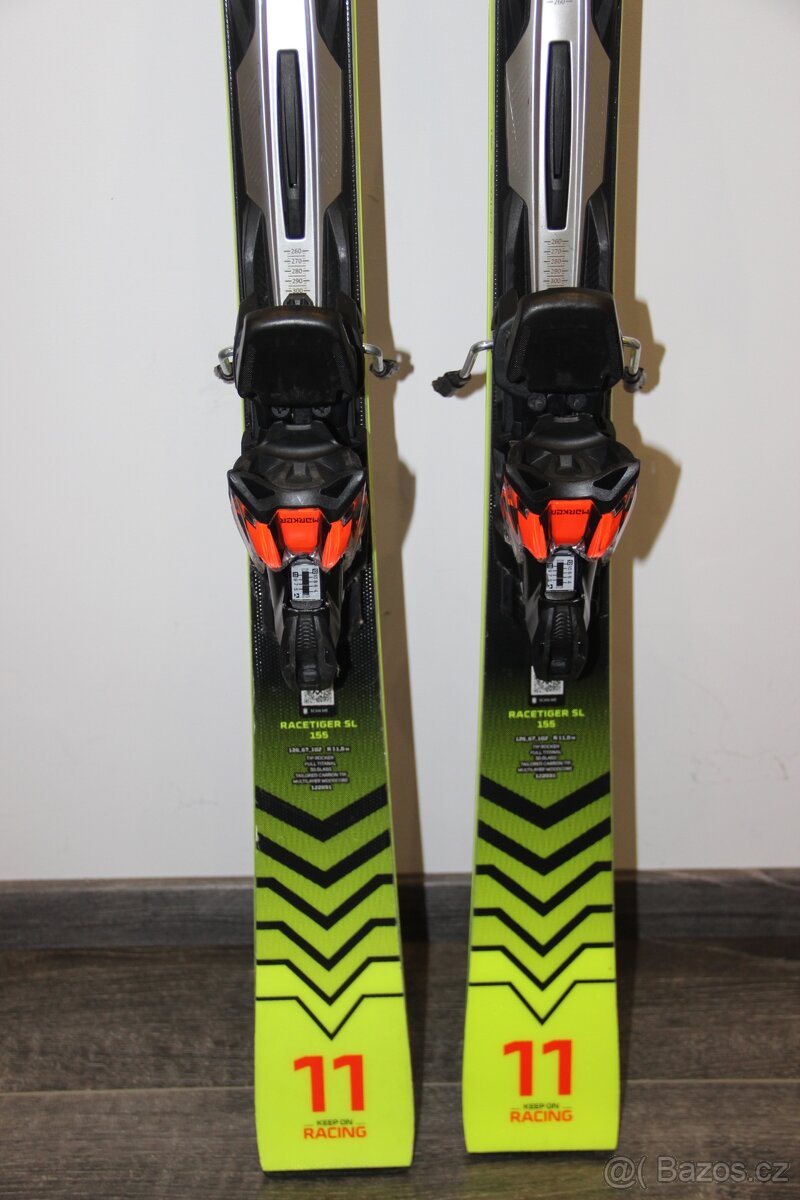 Prodám slalomové lyže Volkl racetiger SL 11 - 155 cm - 3