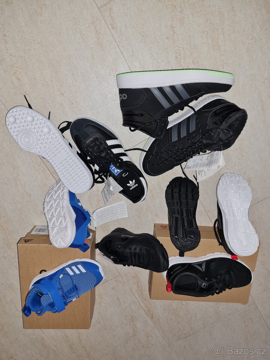Dětské boty-NOVÉ Adidas, Reebok (použité jsou jen bačkory) - 3