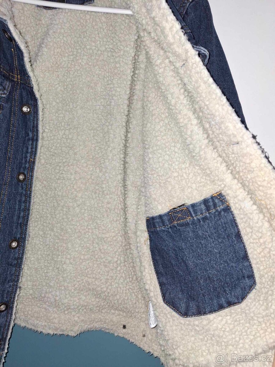 Riflová/džínová bunda tmavě modrá pánská vel. M - 3