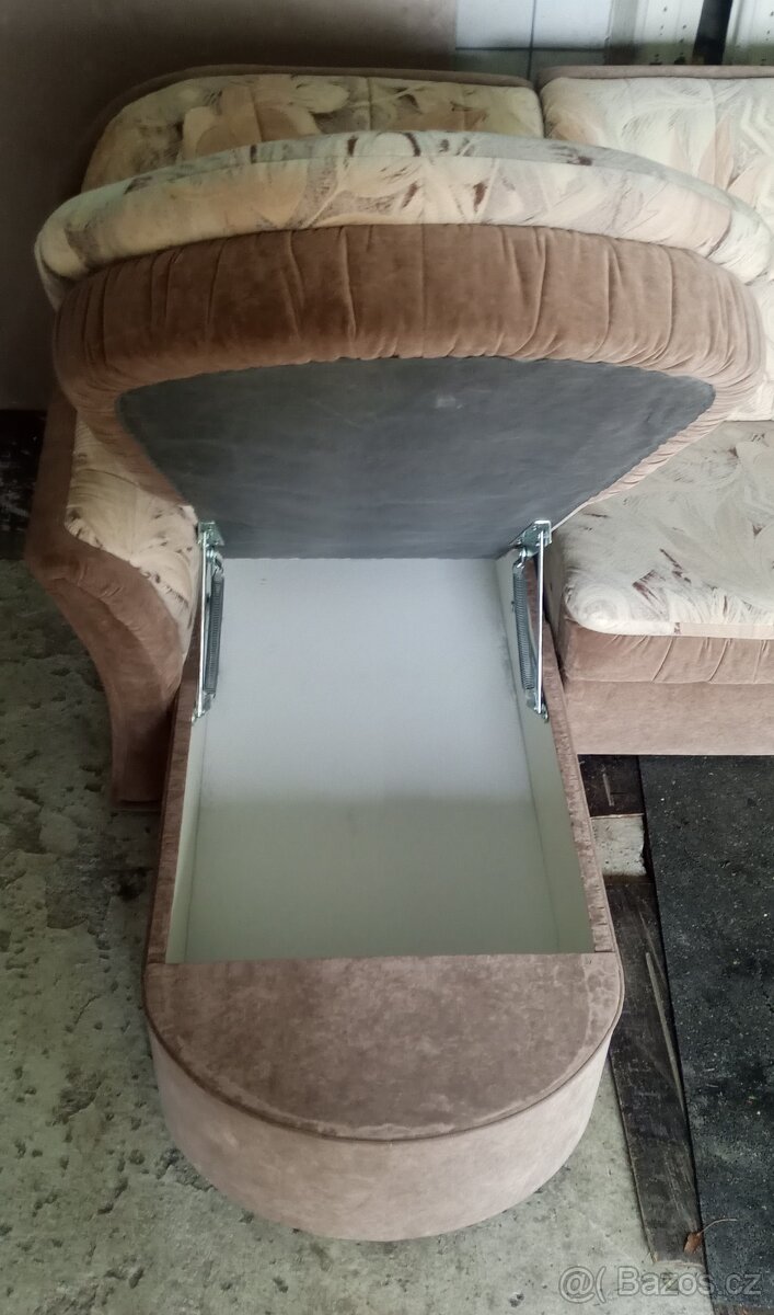 Rohová sedačka +taburet - 3