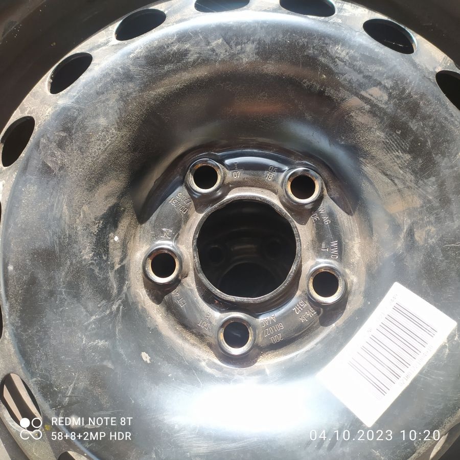 15" plechová kola – 5x100 – ŠKODA (VW, SEAT, AUDI) - 3