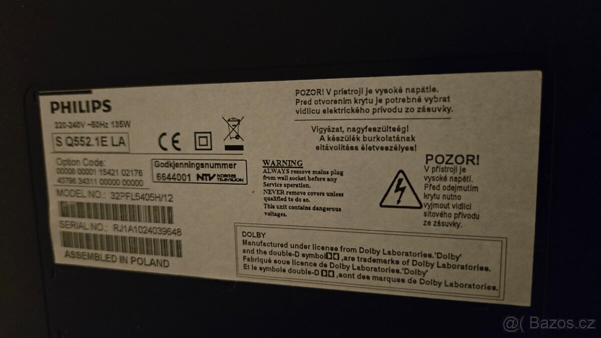 Televize Philips S Q552.1E LA - 3