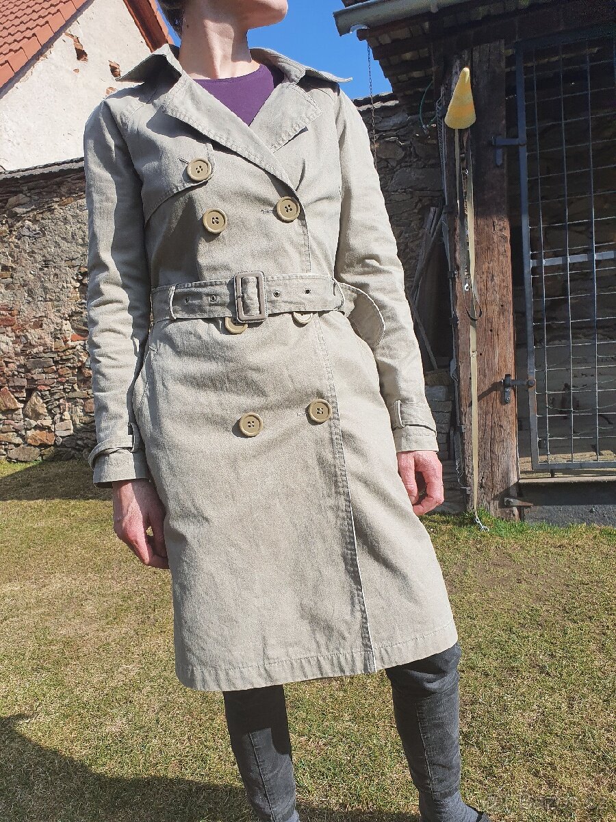 Dámský khaki kabát vel.40. - 3