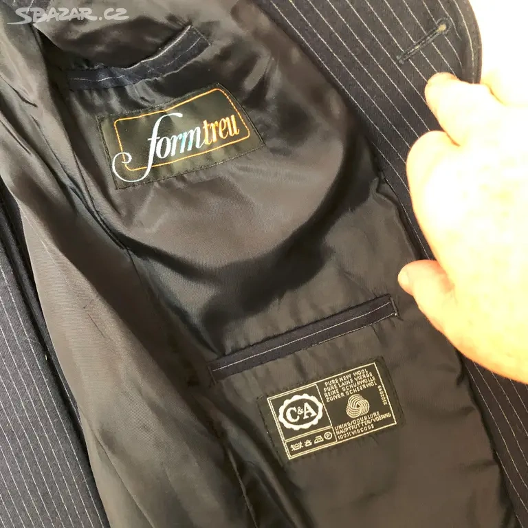 Pánský vlněný oblek vel. 50 - 3