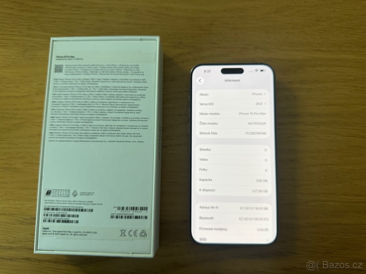 Iphone 15 Pro Max 256Gb Bílý Top Stav - 3