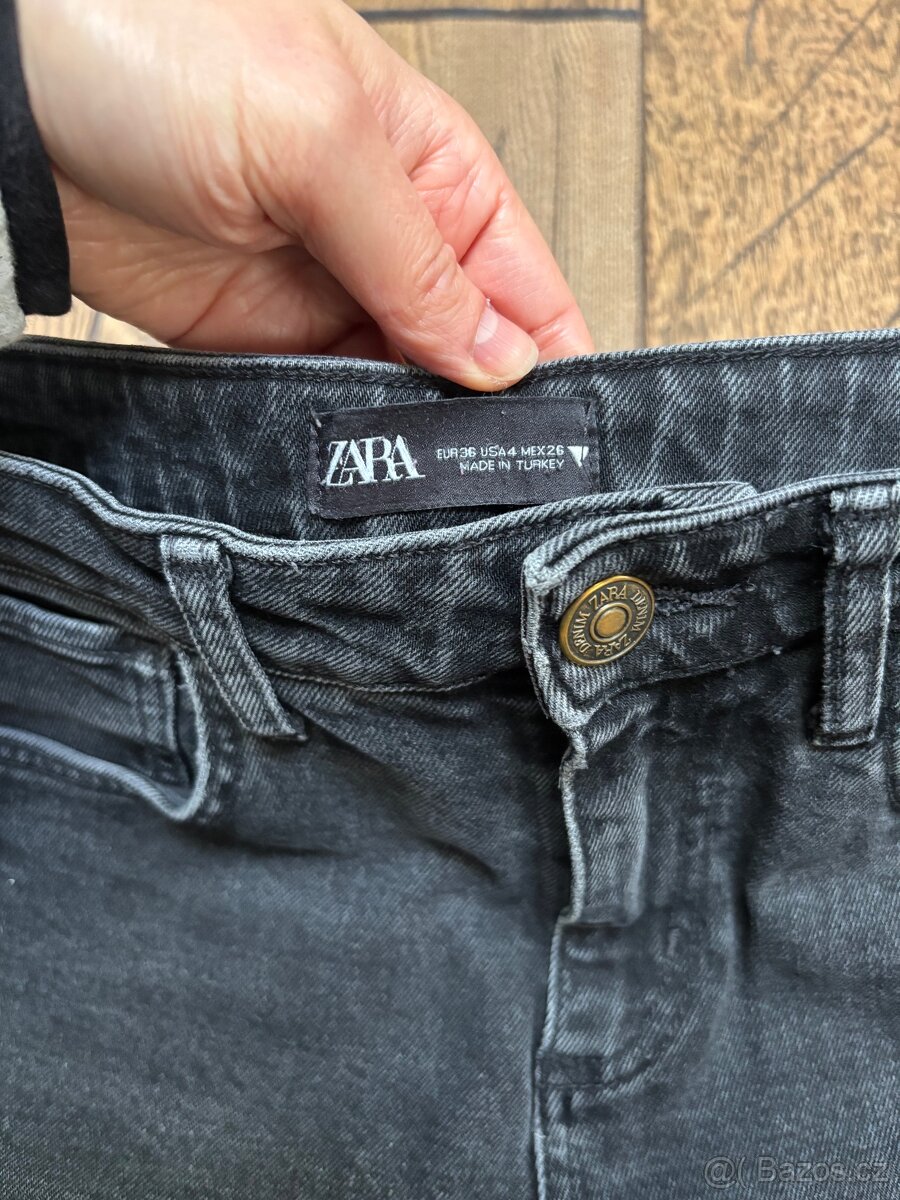 Dámské tmavé boyfriend džíny Zara, vel. 36 - 3