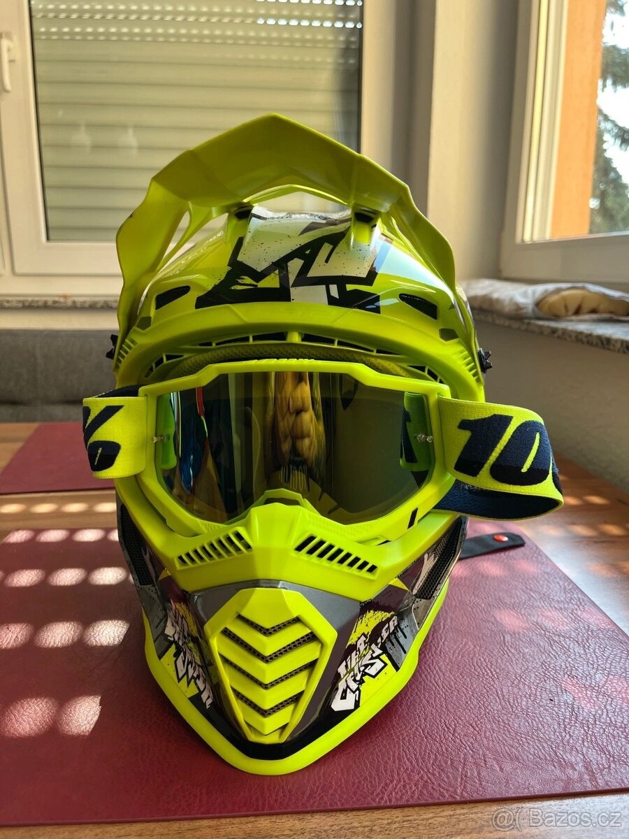 Motokrosová přilba LS2 Fast Evo + brýle 100% - 3