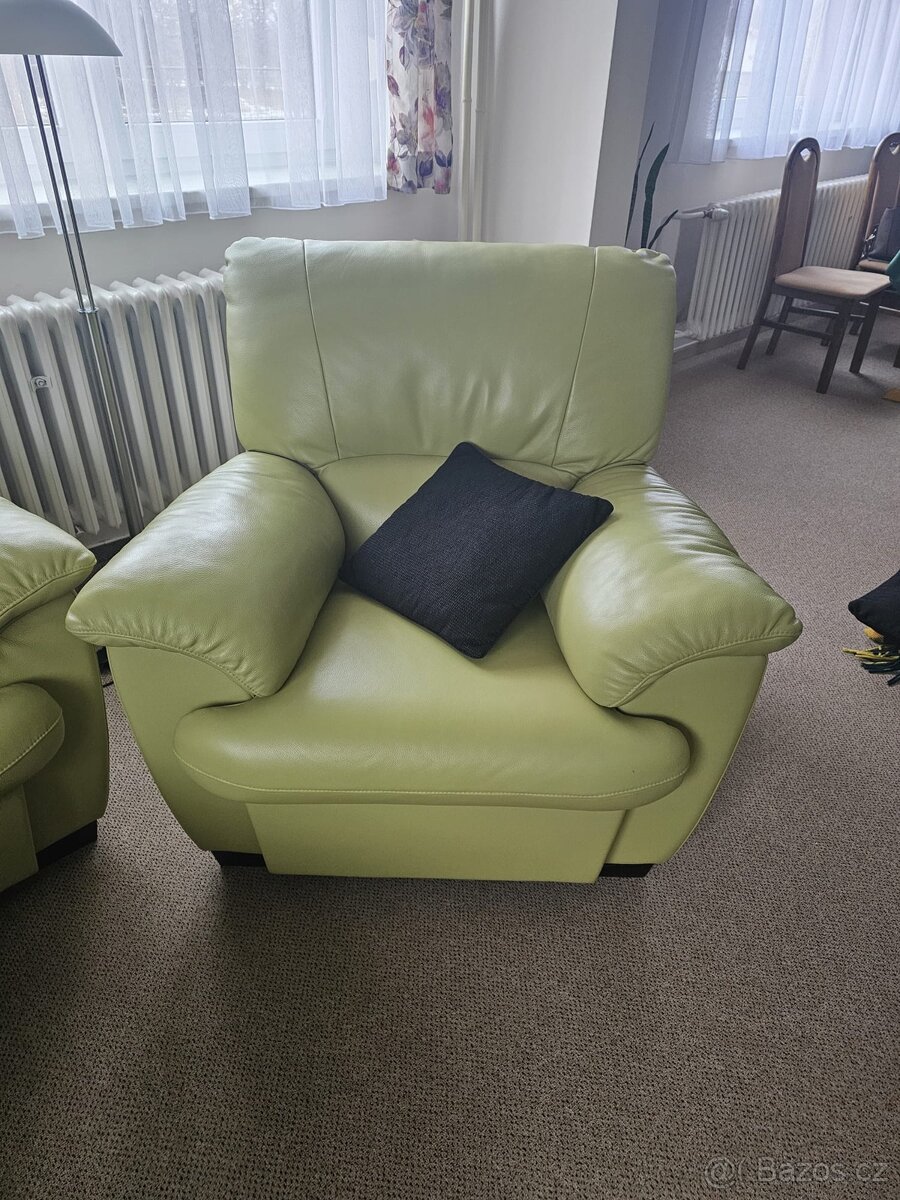 Kožená sedací souprava + 2 křesla - 3