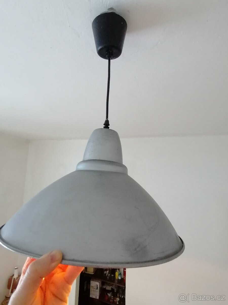 Vintage kovový lustr - 3