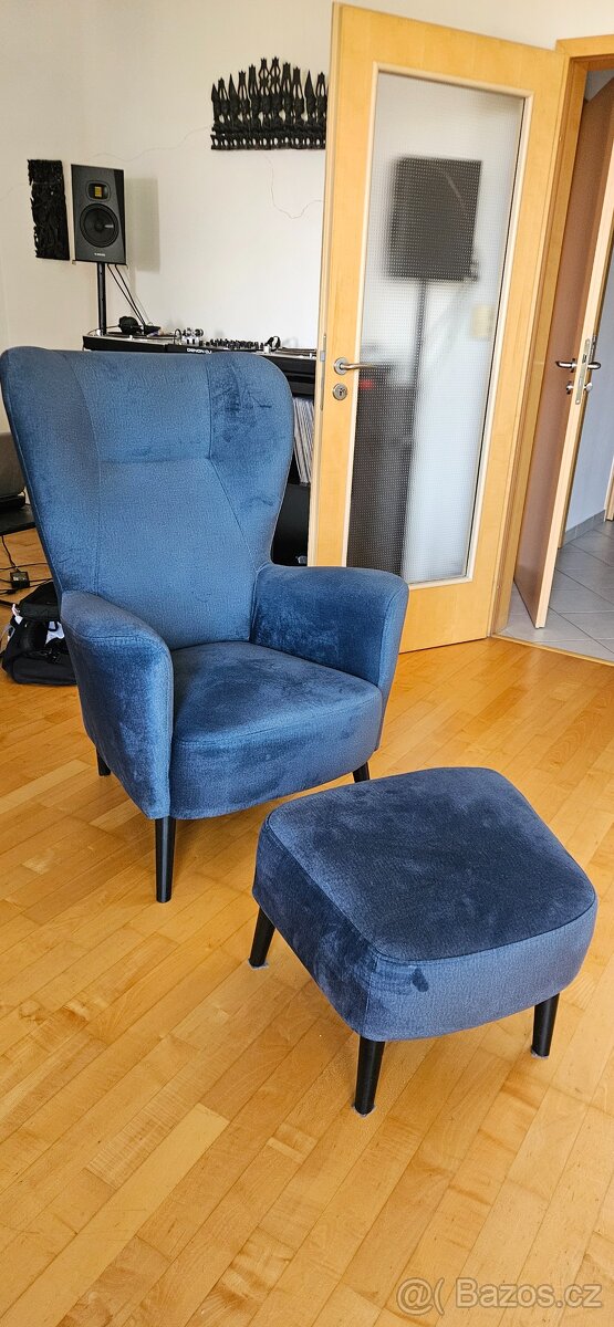 Křeslo + taburet - 3