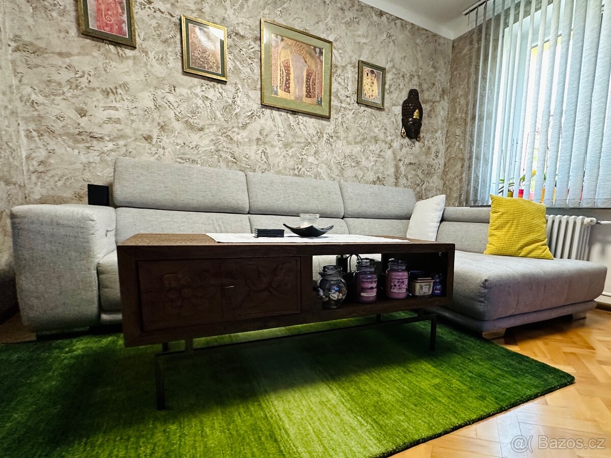 Xora ROHOVÁ SEDAČKA, textil, světle šedá - 3