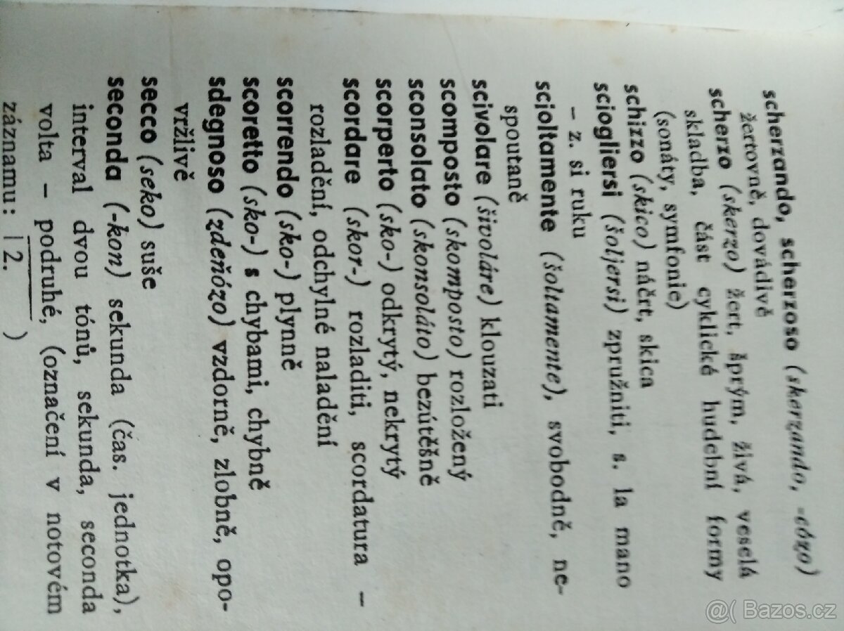 Italské hudební názvosloví; staré zpevniky - 3