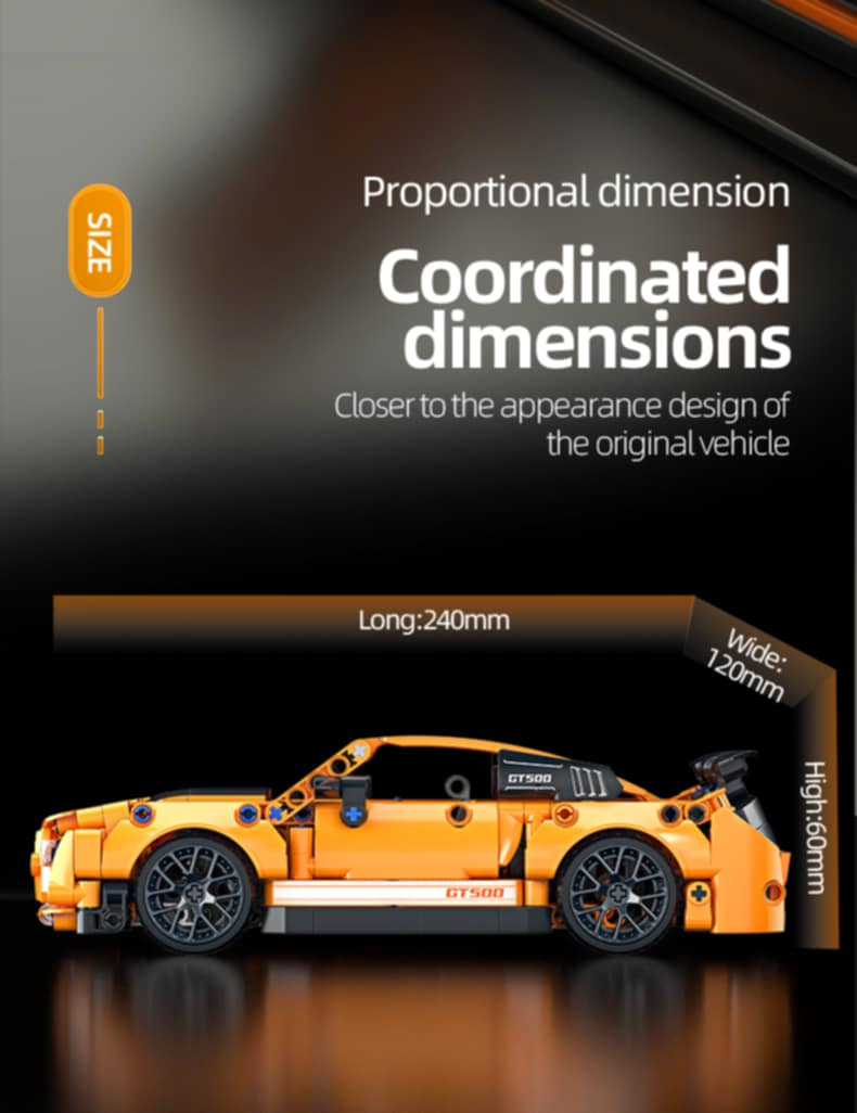 NOVÁ stavebnice závodní auto 478 dílků, délka 24cm - 3