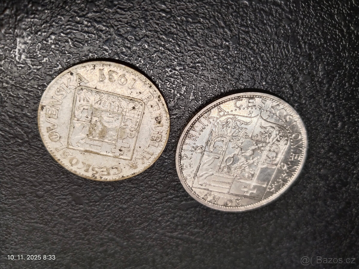 Stříbrné mince 1.republika - 3