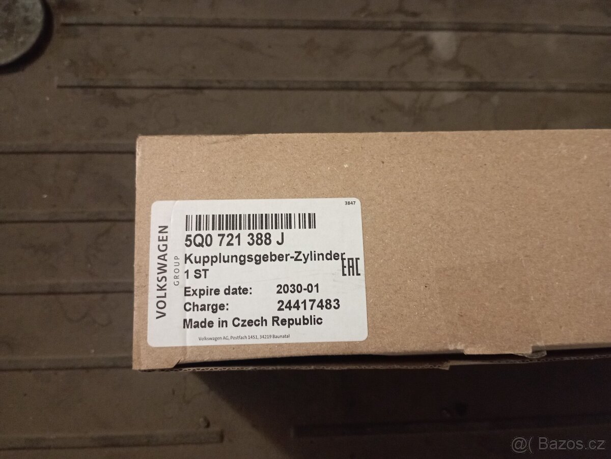 Hlavní Spojkový válec (originál) 5Q0721388J - 3