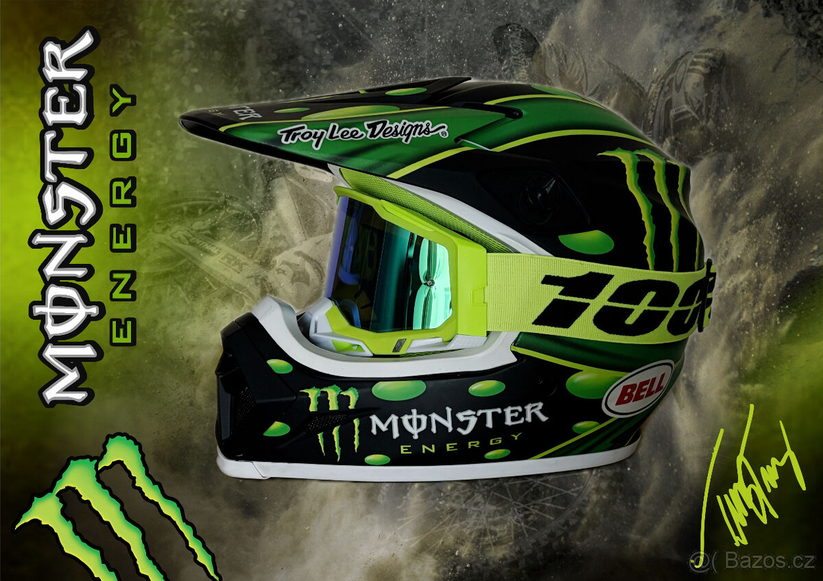 BELL MX-9 MIPS Showtime Replika Monster Svart/Grön - 3