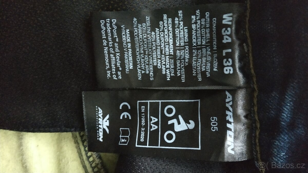 Pánské kevlarové moto džíny AYRTON (Nové) - 3