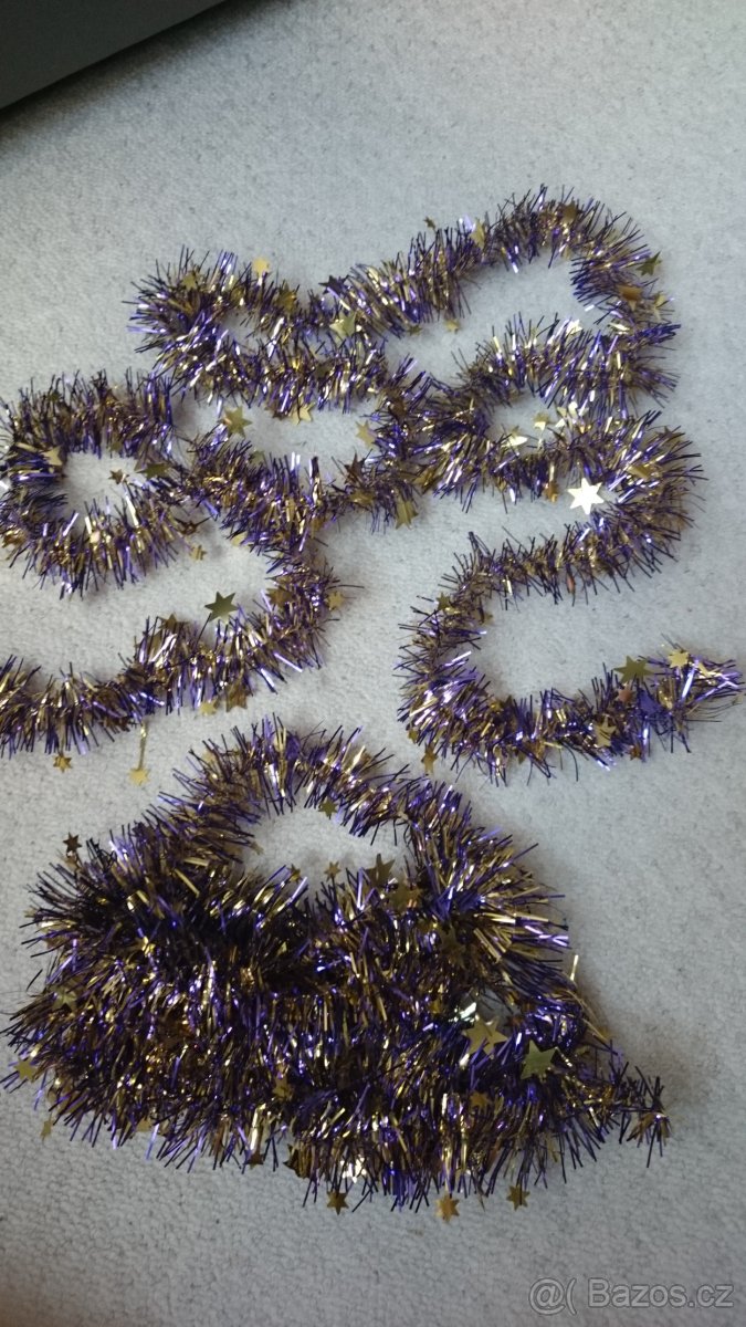 Vánoční řetězy, baňky, ubrusy,...retro - 3