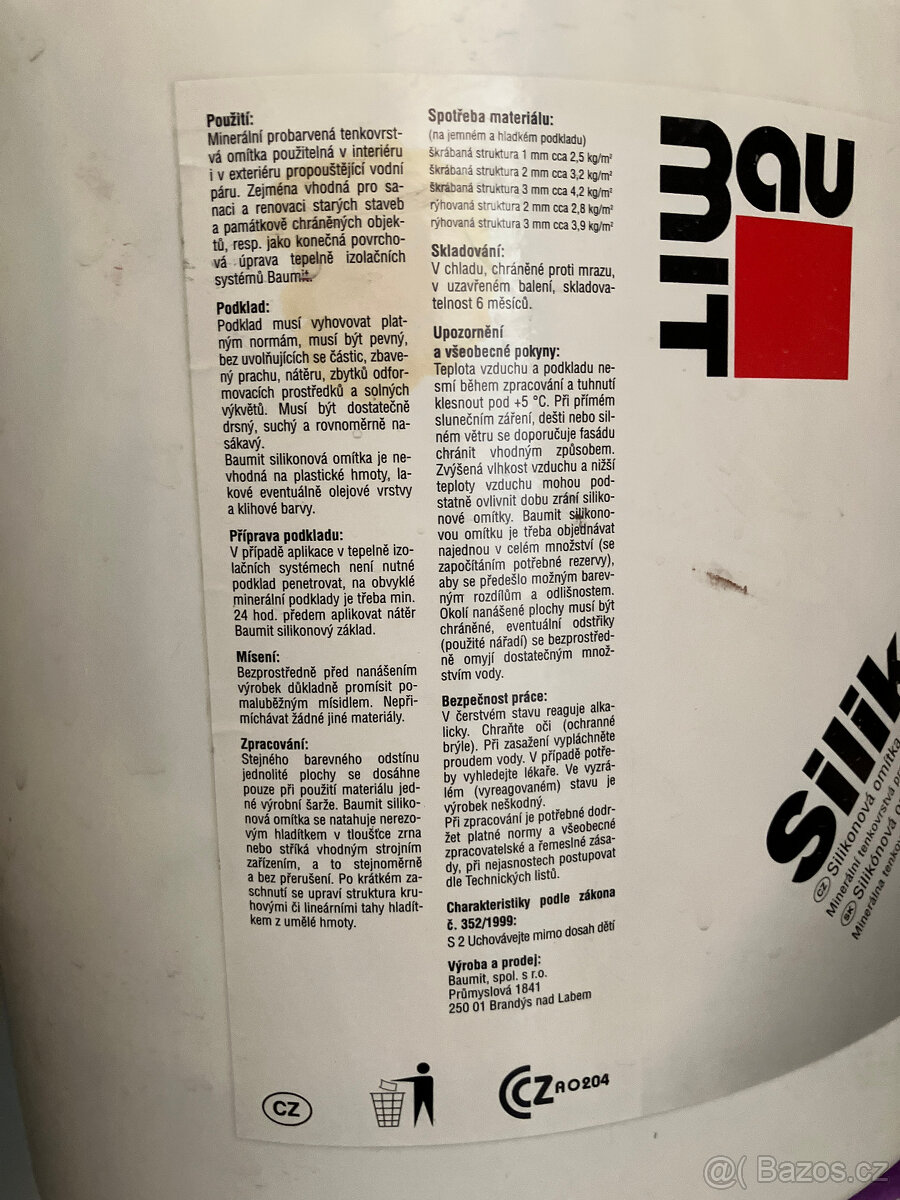 BAUMIT omítky,barvy: SILIKON + MOSAICK PUTZ - 3