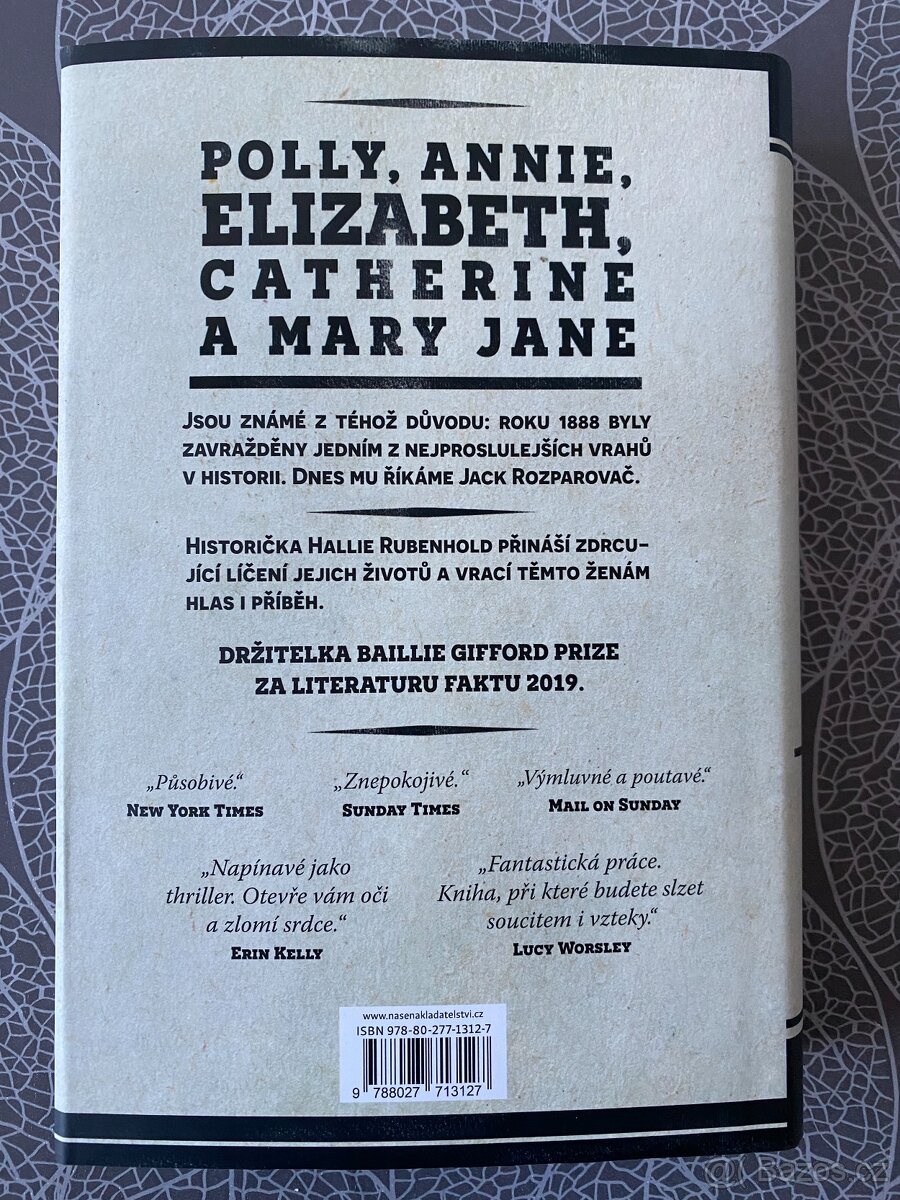 Nová kniha Pět životů: Neznámé příběhy obětí J. Rozparovače - 3