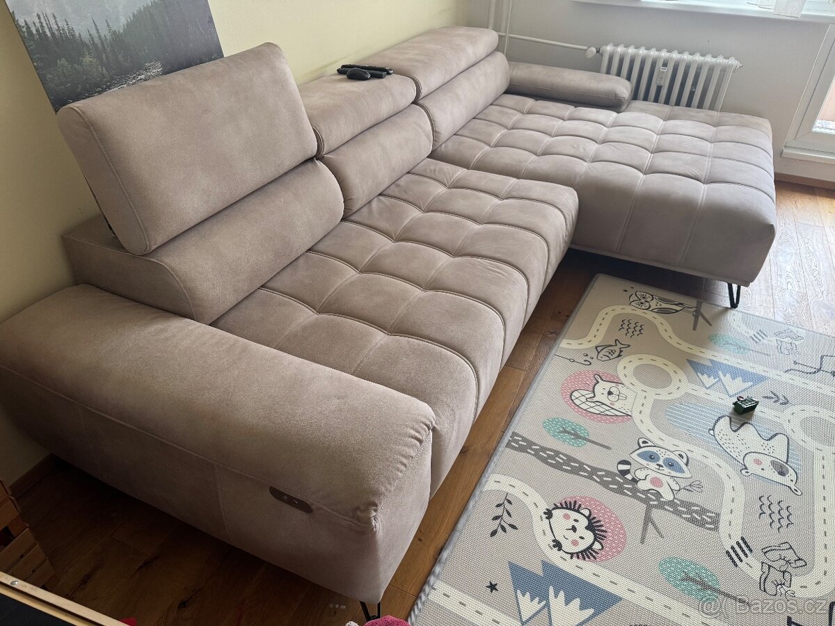 Rohová sedací souprava Palladion Mini s elektrickým výsuvem - 3