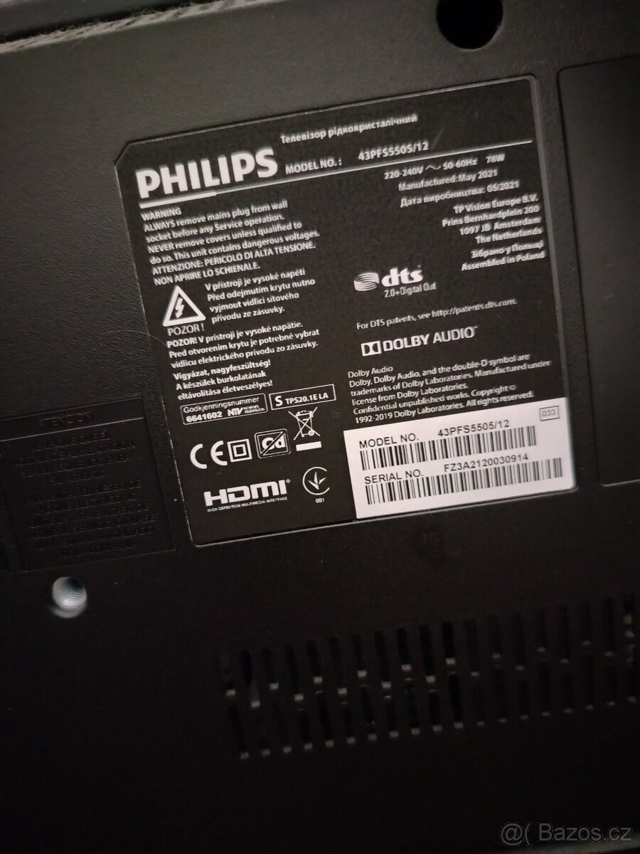 Televize Philips 109cm - 3
