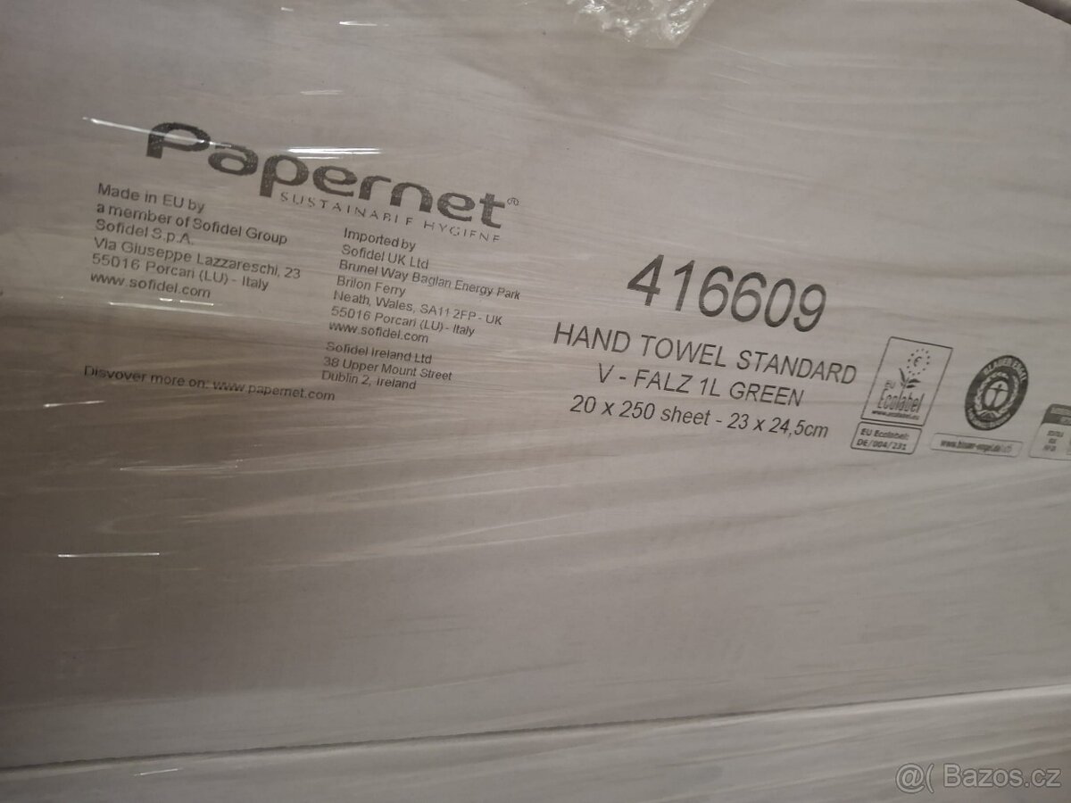 Papírový ručník - zelený 1 vrstvý PAPERNET - 5000 ks - 3