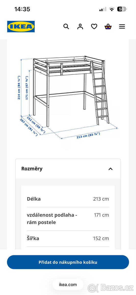 postel IKEA STORA vysoká postel - 3
