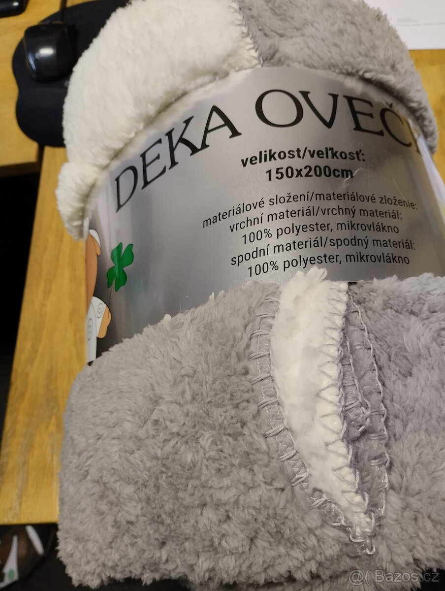 Teplá heboučká deka - nová - 3