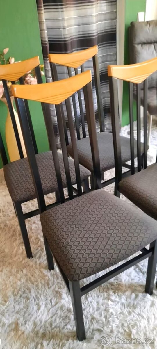 Židle jídelní masivní - 4 ks - 3