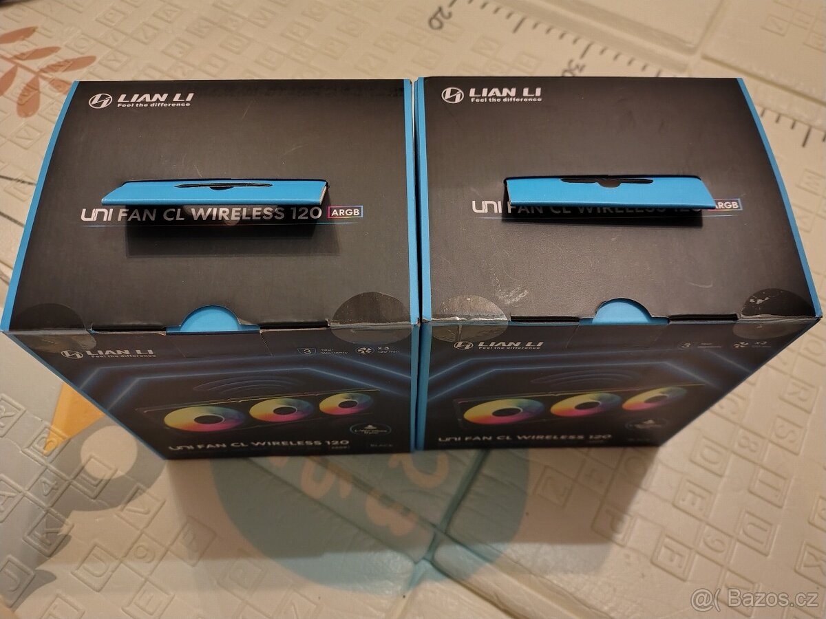 2x Lian Li UNI FAN CL Wireless Fan, 3x-Pack - 120mm, black - 3