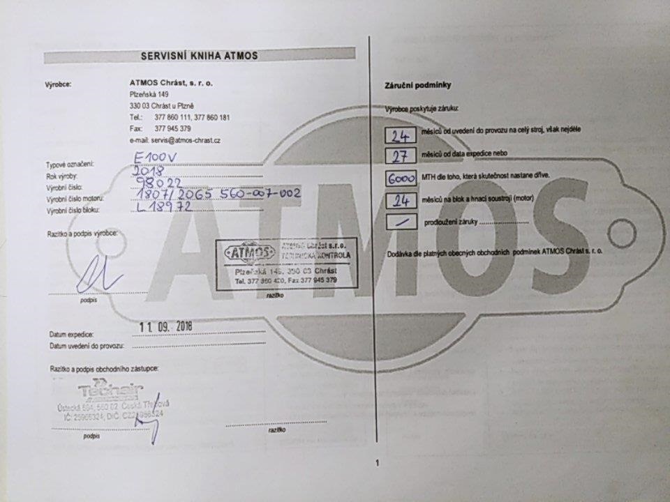 Prodám šroubový kompresor Atmos E100 Vario - 3