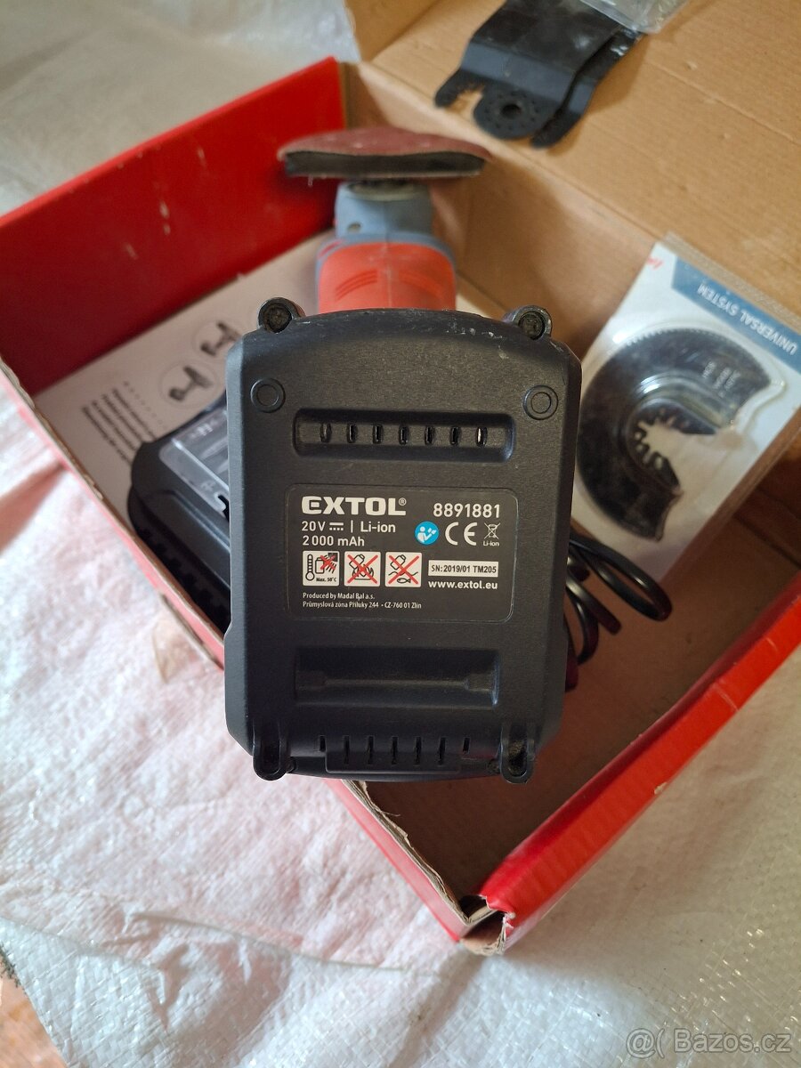 Aku multifunkční oscilační bruska EXTOL 20V - 3