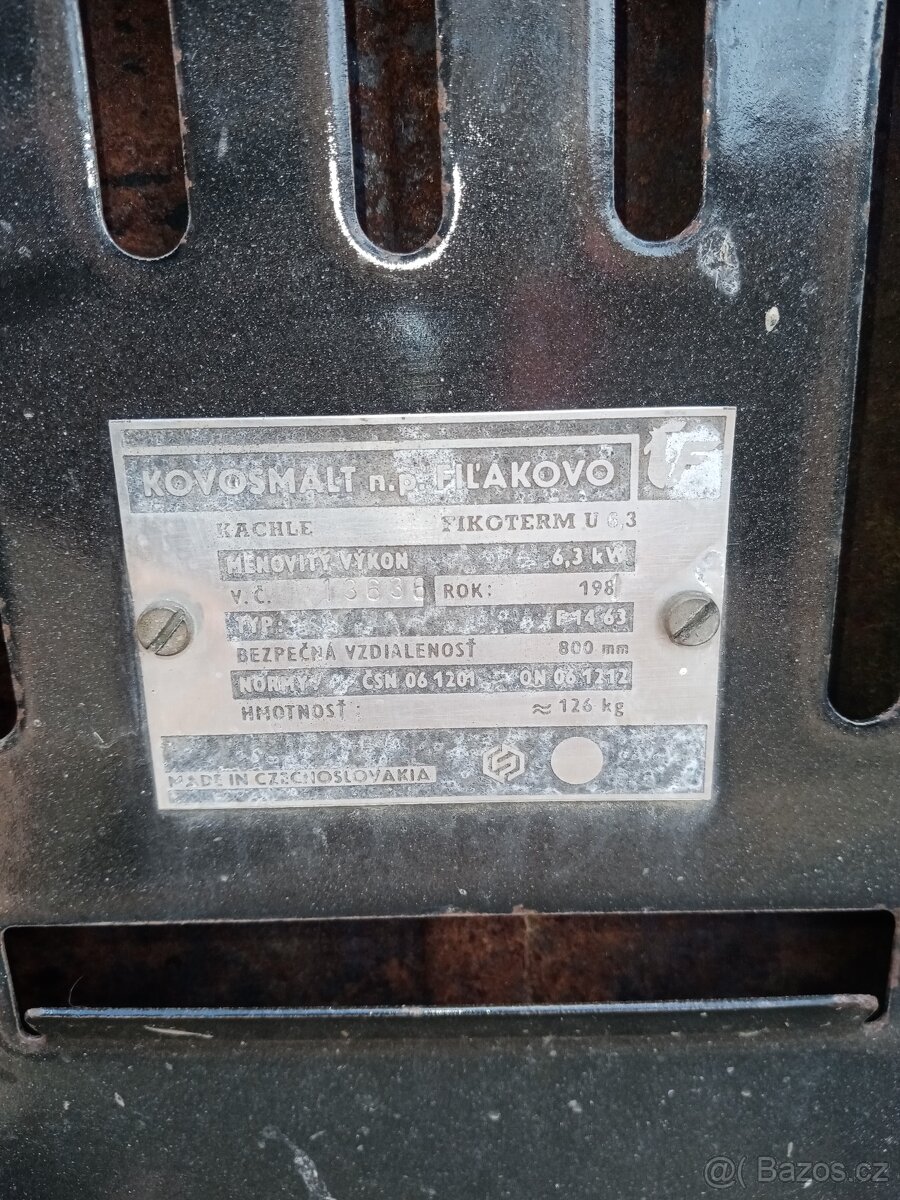 Prodám kamna Fikoterm - 3