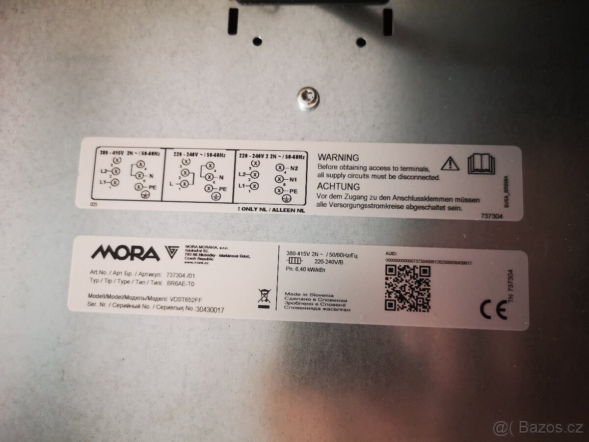 Sklokeramická varná deska MORA - 3