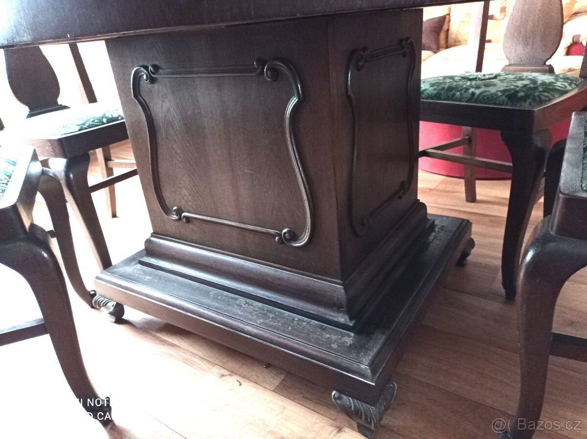 Starožitný stůl oválný - 3