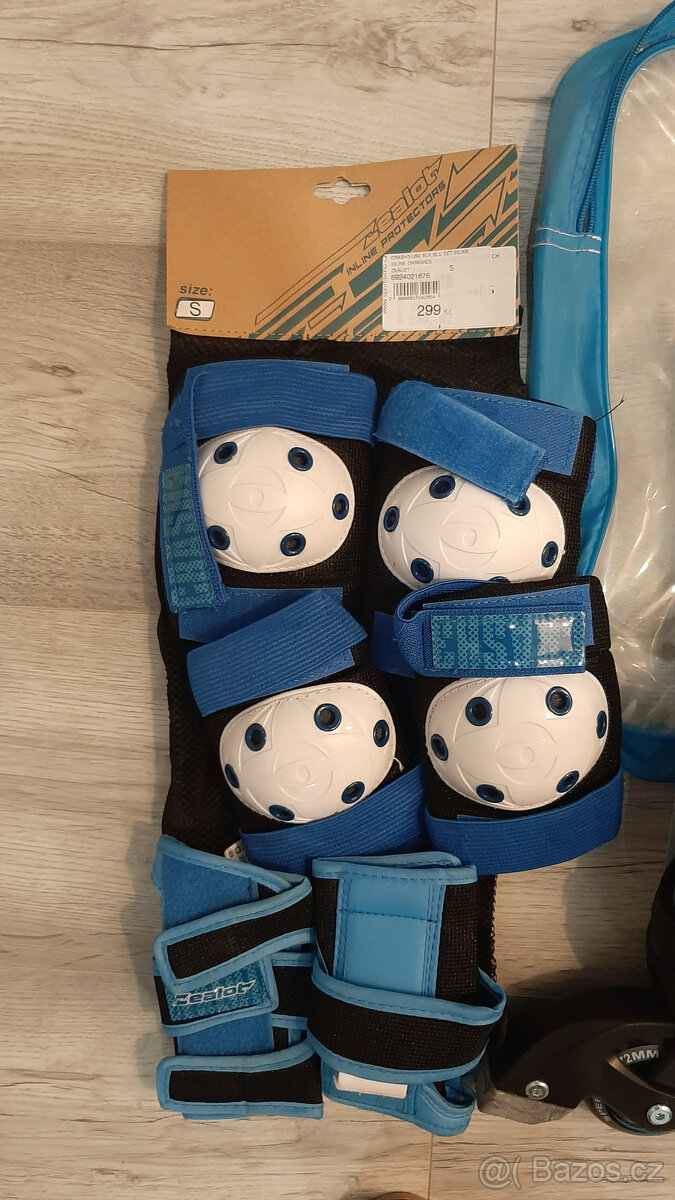 Dětské in-line brusle vel.33-37 + chrániče - 3