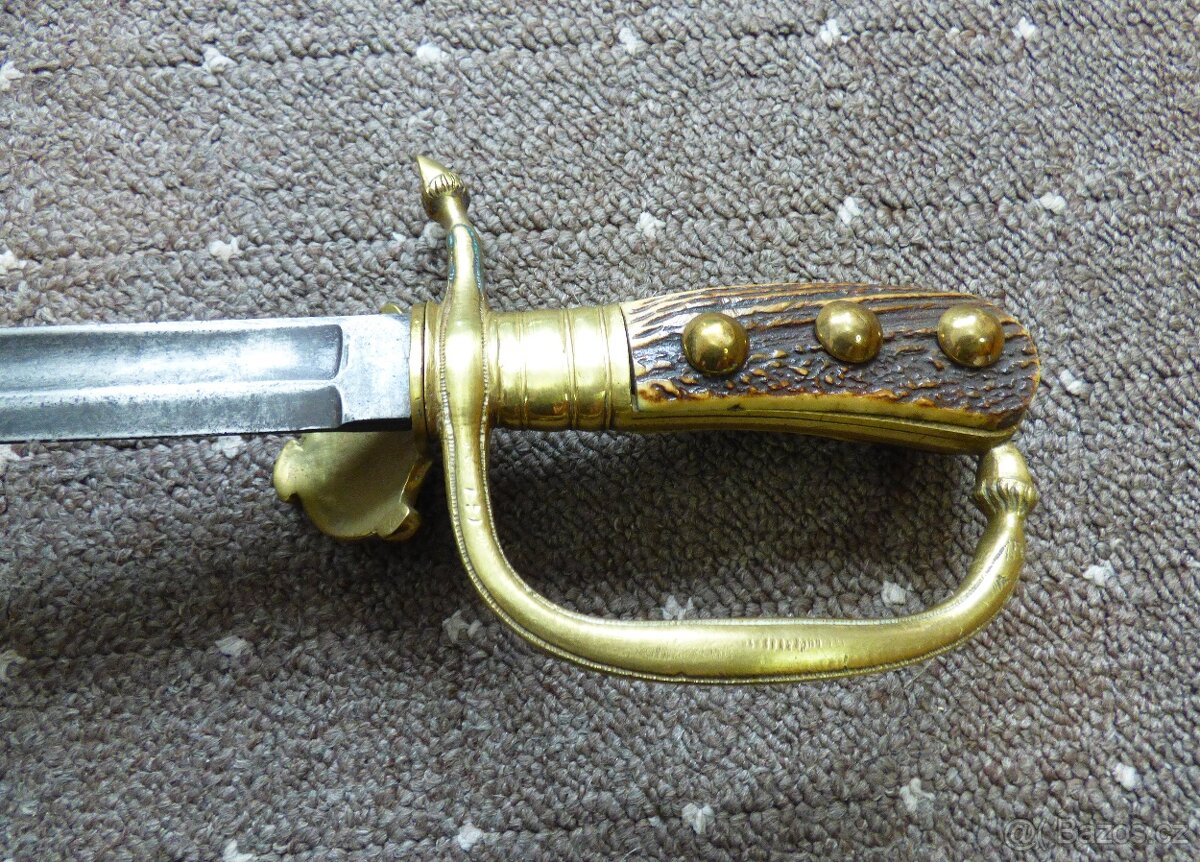 Starožitný lovecký / myslivecký tesák - 3