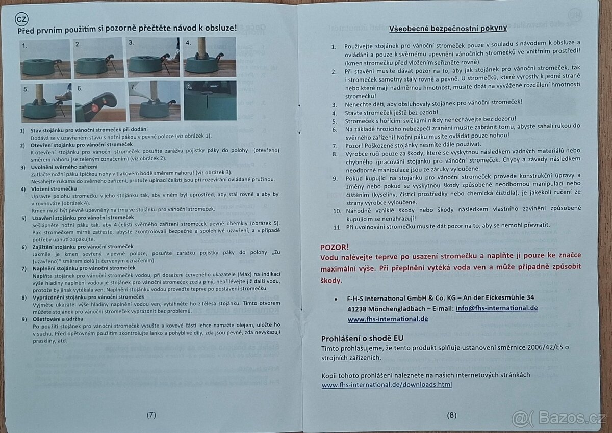 Stojánek na vánoční stromeček - velmi pěkný stav - 3